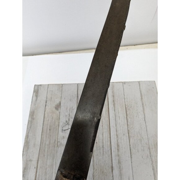 Vintage Carbon Steel Slicing Carving Knife 7-1/2" Blade - 12" Length Serrated - Picture 4 of 13